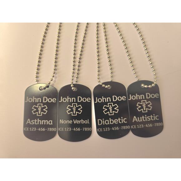 Homemade Other - Medical Alert Necklace Dog Tag Buy 2 Get 1 Free Free Engraving